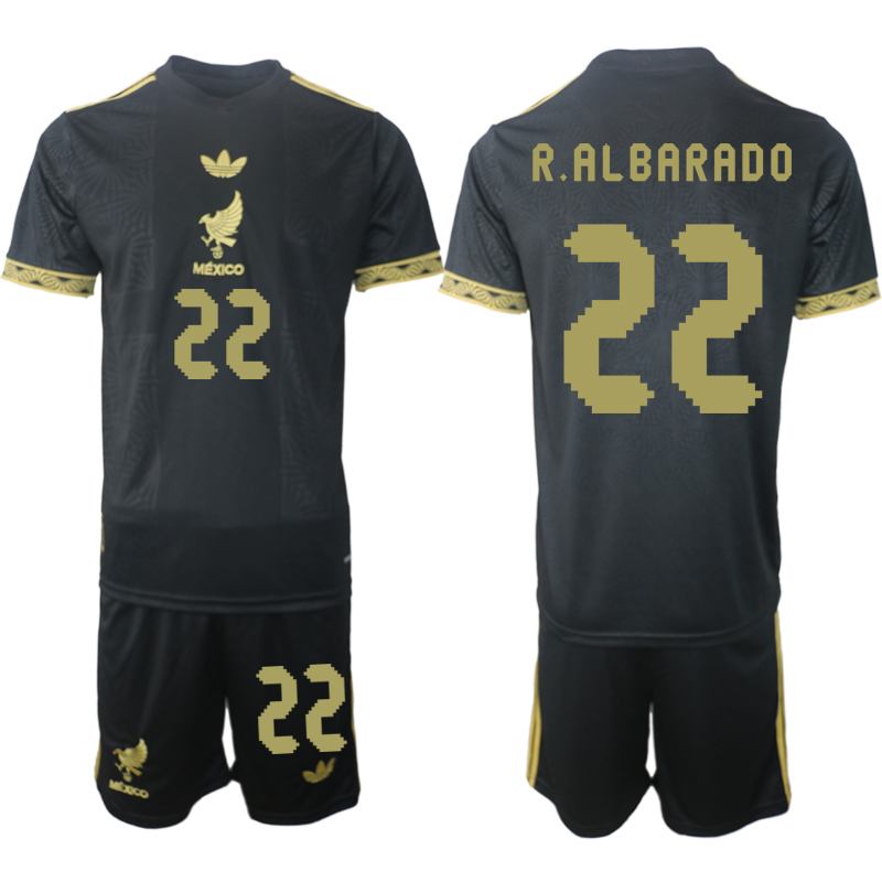 Men 2025-2026 National Team Season Mexico Black #22 Soccer Jersey